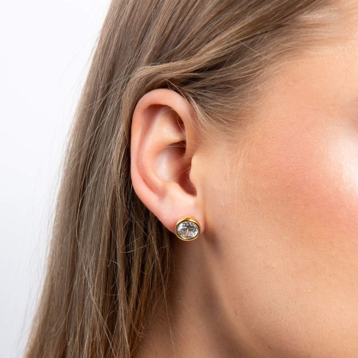 Diamonfire Bezel Set Carat Stud Earrings