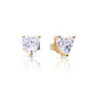 Diamonfire Solitär Ohrstecker Herz Zirkonia