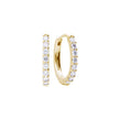 Diamonfire Medium Claw Set Zirconia Hoop Earrings