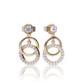 Diamonfire Interlinked Plain and Zirconia Rings Drop Earrings