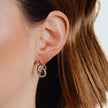 Diamonfire Interlinked Plain and Zirconia Rings Drop Earrings
