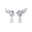 Diamonfire Statement Multi-Cut Zirconia Crawler Earrings with Drop