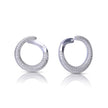 Diamonfire Pave Swirl Open Circle Earrings