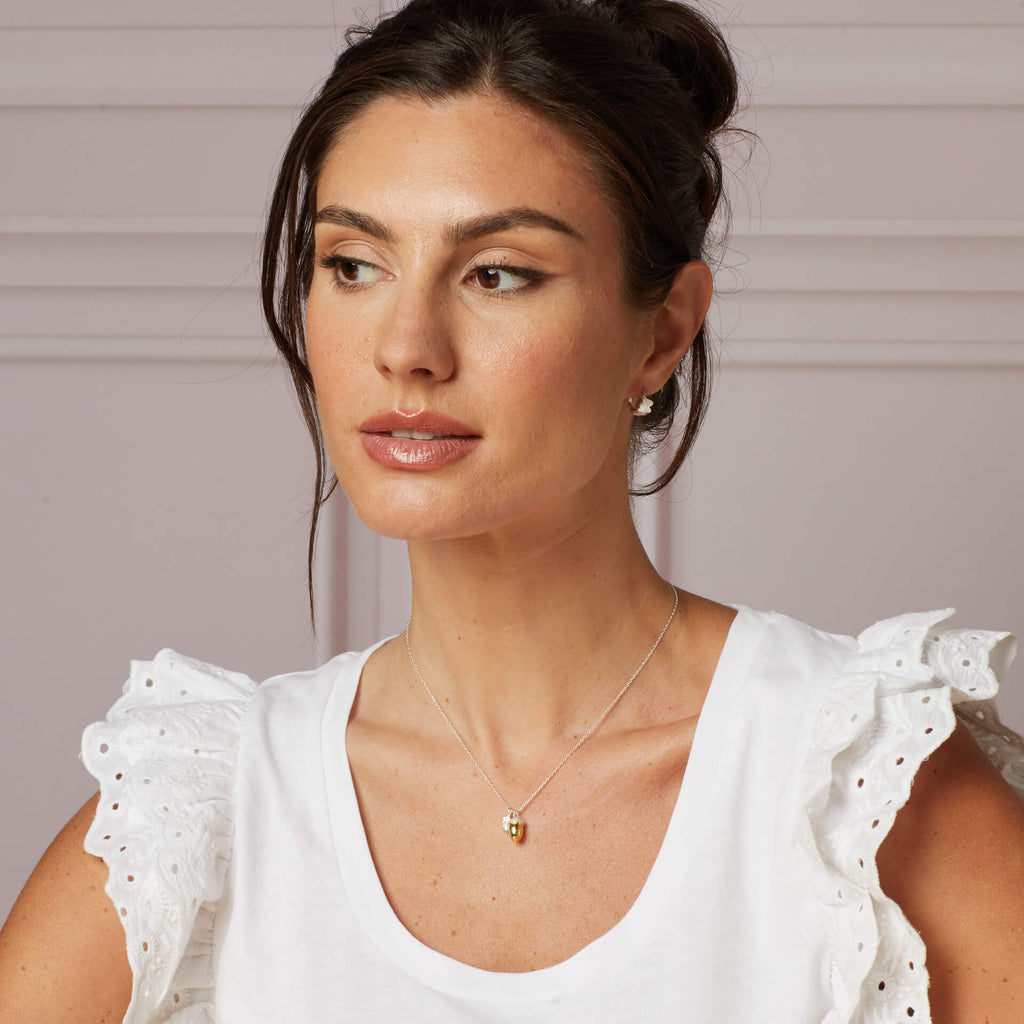 Laura Ashley Silver Broadoak Mini Hoop Earrings