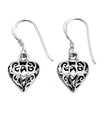 Beginnings Filigree Heart Drop Earrings