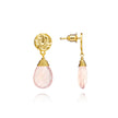 Boucles d'oreilles pendantes Athena Kate : Calcédoine rose