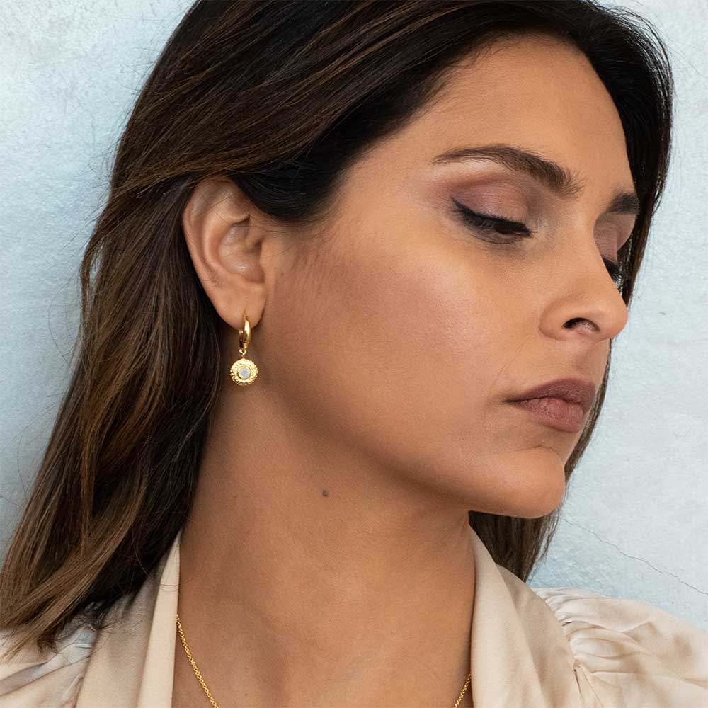 Luna Edelsteen Hoops Amethist