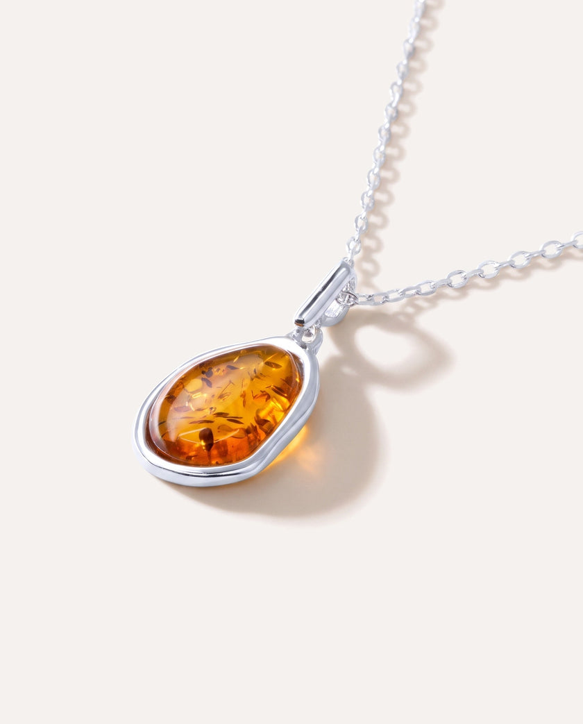 Collana con ciondolo in ambra ELEMENT