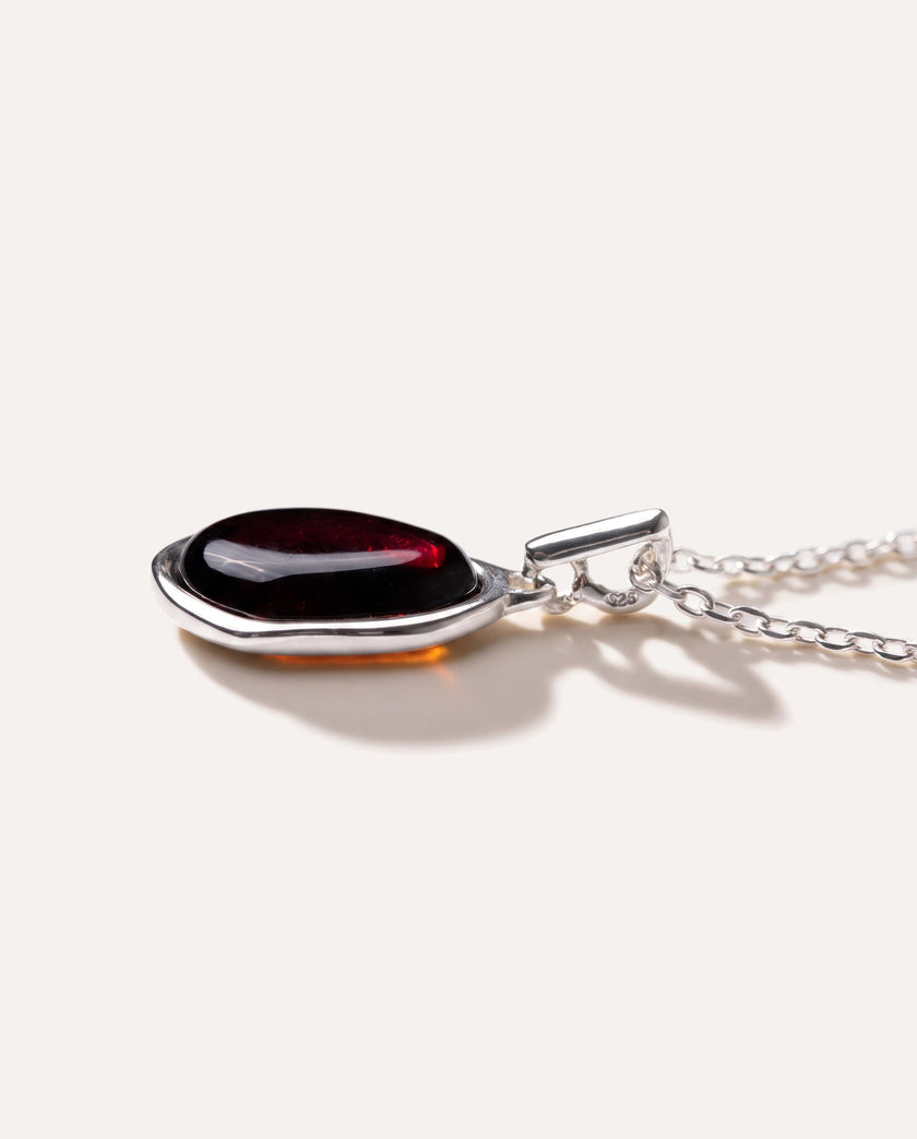 Kirsebær-rav ELEMENT anhengskjede