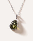 Collana con pendente ELEMENT in ambra verde