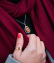 Collana con ciondolo in ambra ELEMENT