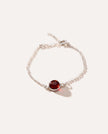 Bracciale a catena con maglie ESSENTIALS color ambra ciliegia