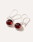 Orecchini a goccia ESSENTIALS ambra rosso ciliegia