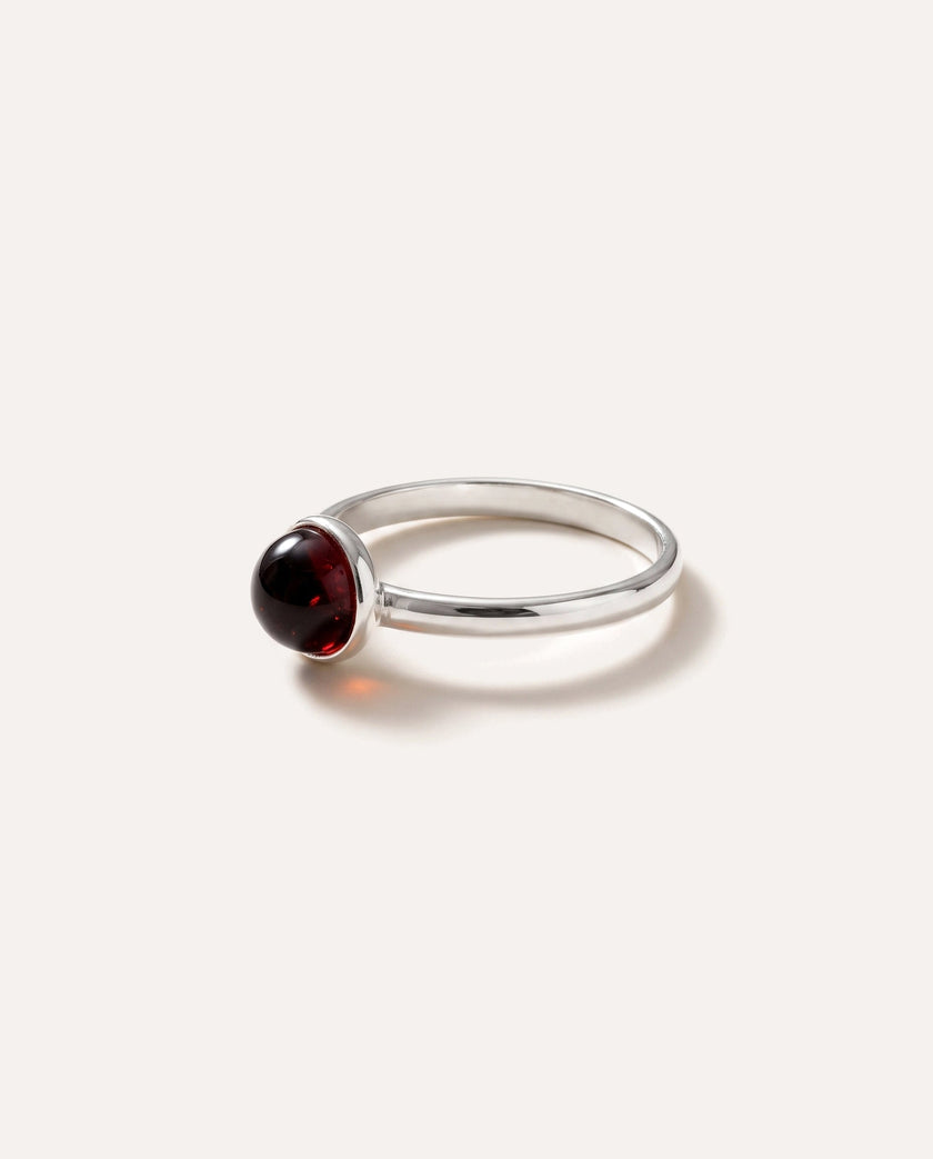 ESSENTIALS Mini Cherry Red Amber Stacking Ring