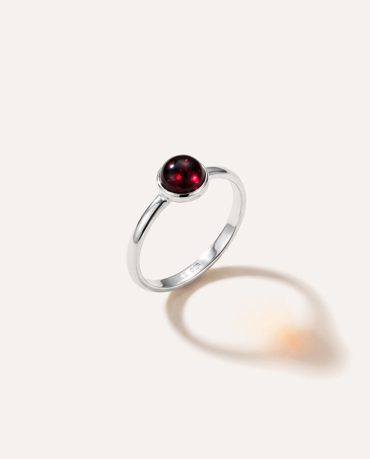 ESSENTIALS Mini Cherry Red Amber Stacking Ring