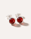Orecchini a lobo ESSENTIALS Mini color rosso ambra