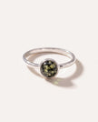 Anello impilabile ESSENTIALS Mini in ambra verde