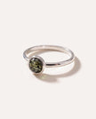 Anello impilabile ESSENTIALS Mini in ambra verde