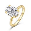 Eva oval cut ring gold