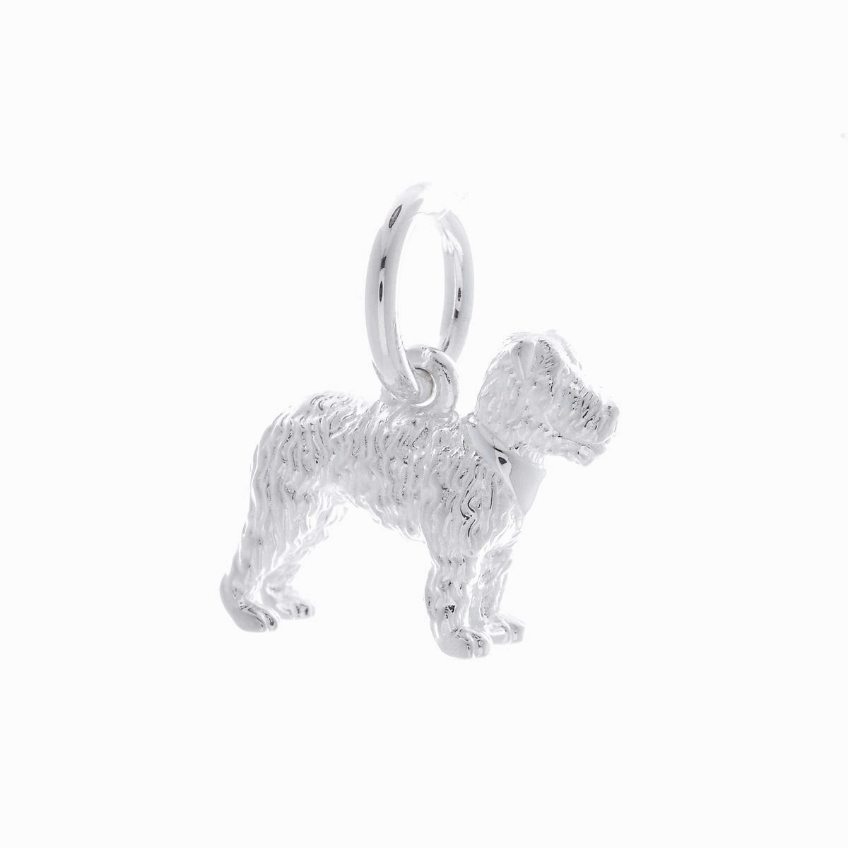 Dije de plata de perro Fox Terrier