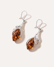 Fancy Top Cognac Amber Earrings