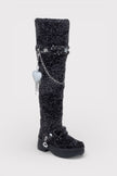 Crocs Classic Unfurgettable Knee High Boot Black Leopard