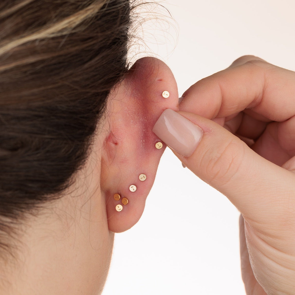 Faceted Star Single Flat Back Earring
