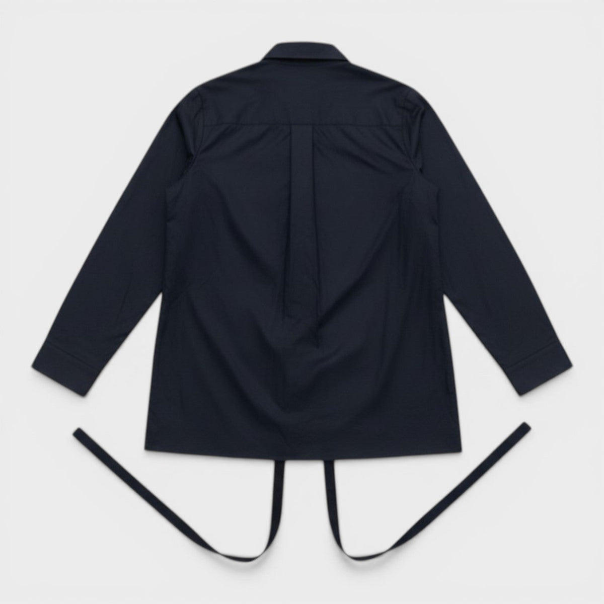 Long Sleeve Buttoned Shirt Dark Navy Black