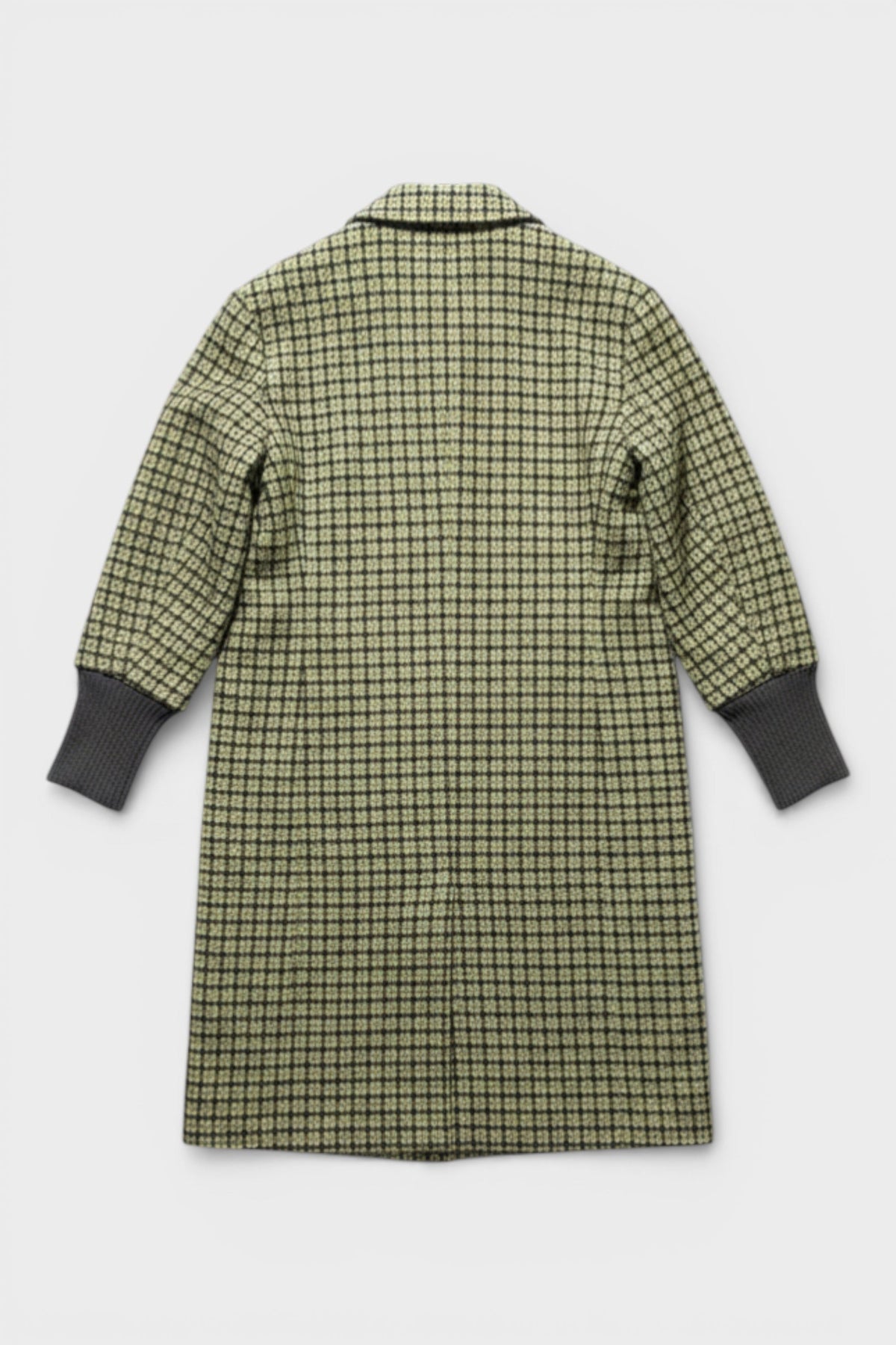 Checked Coat Jacket Green
