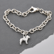Dije de plata de perro Fox Terrier