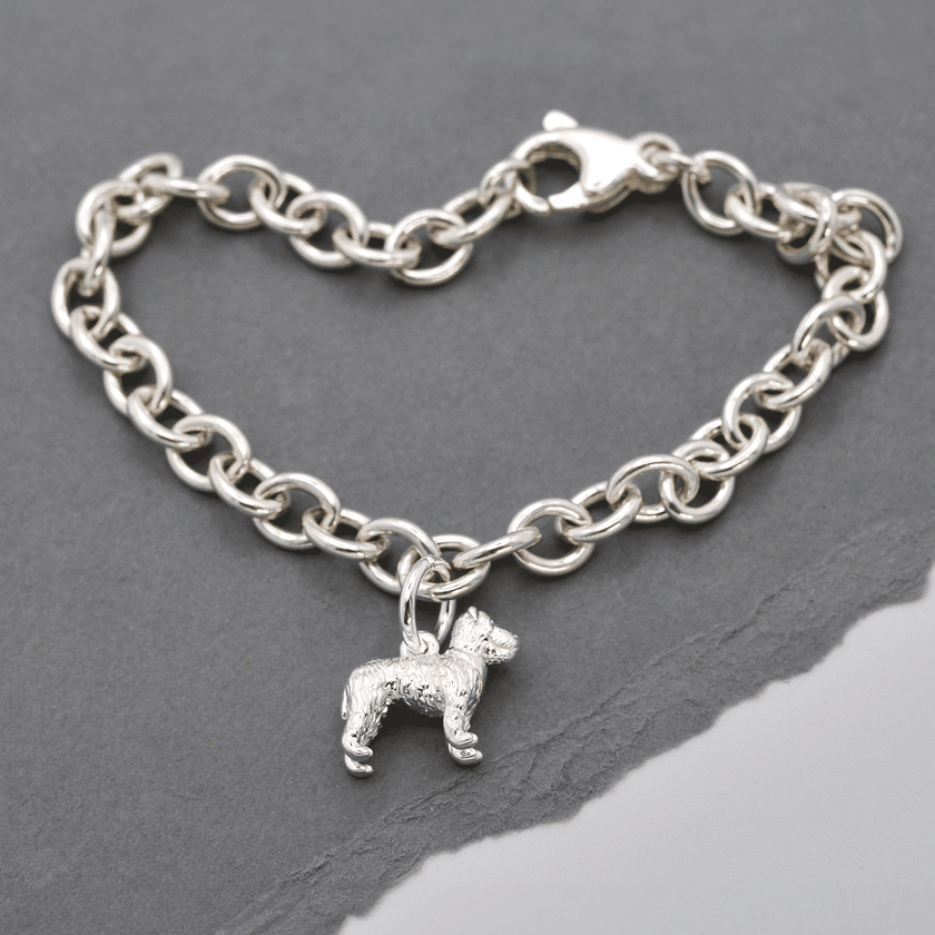 Dije de plata de perro Fox Terrier