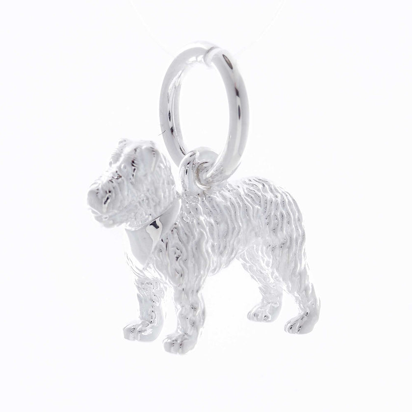 Dije de plata de perro Fox Terrier