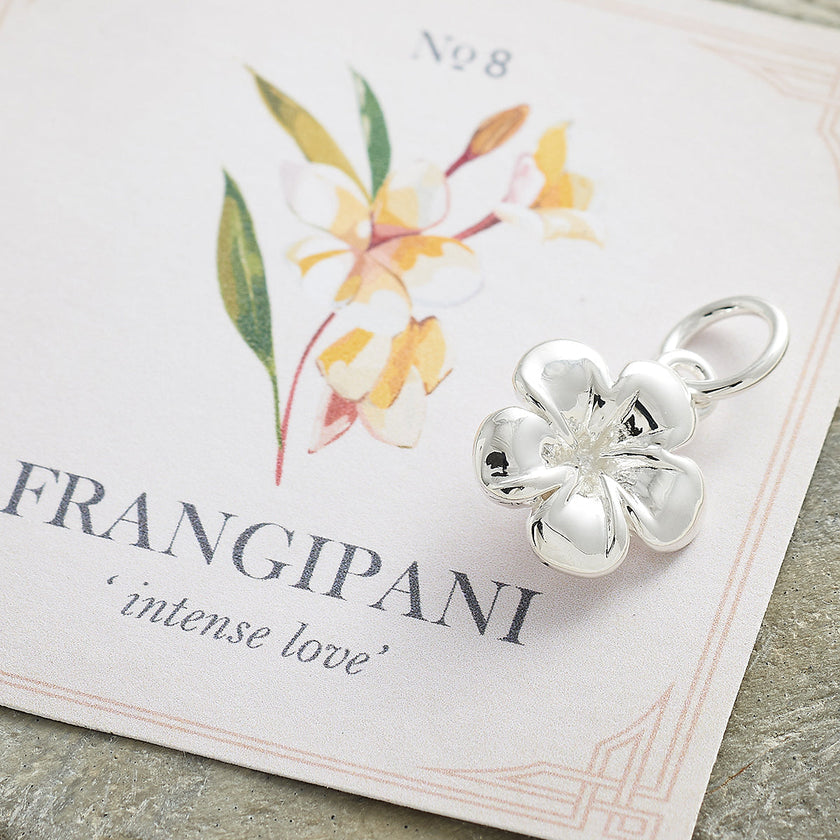 Frangipani-Blüten-Silberanhänger