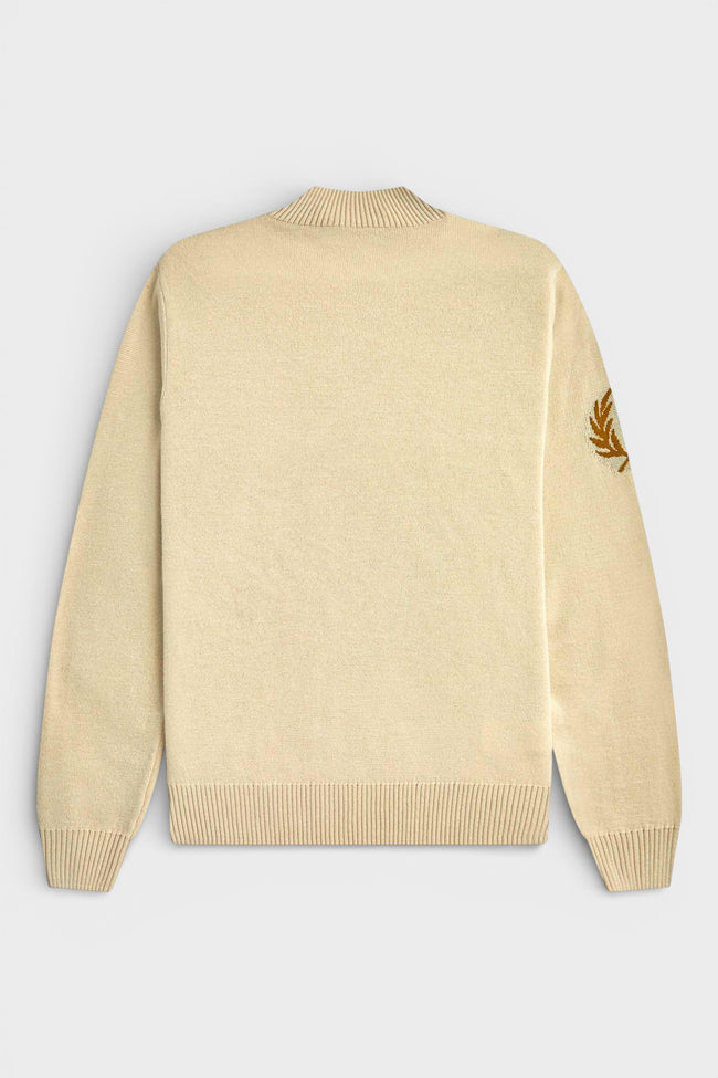 Laurel Wreath Mock Neck Jumper Oatmeal