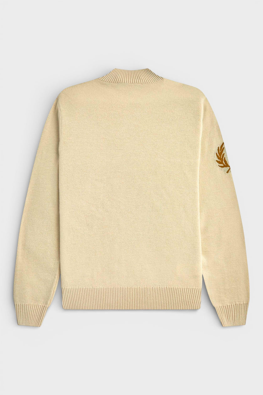 Laurel Wreath Mock Neck Jumper Oatmeal