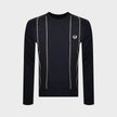 Pinstripe Sweatshirt Navy Blue