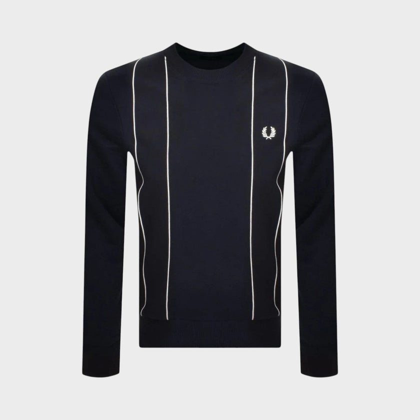 Pinstripe Sweatshirt Navy Blue