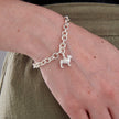 French Bulldog Silver Dog Charm
