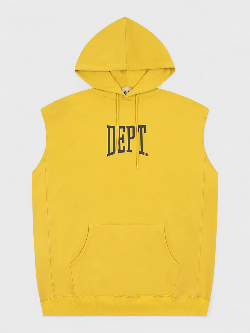 Gallery Dept. Gym Cut Off Sleeveless Hoodie Yellow