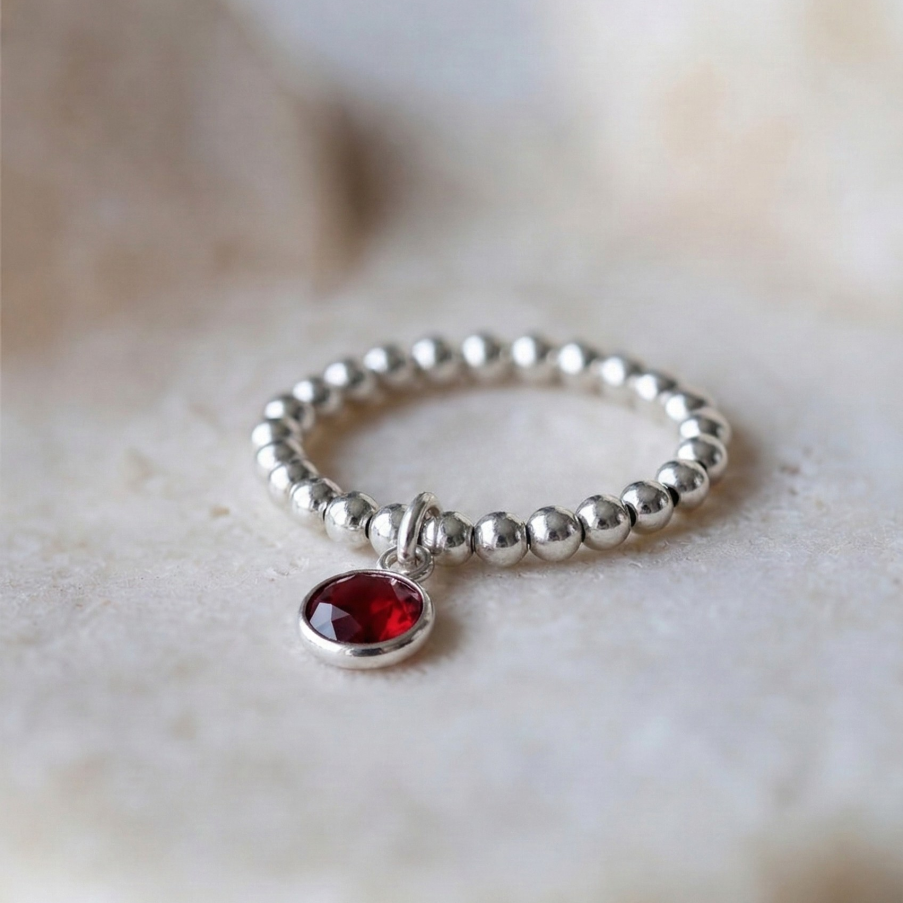 Garnet January Birthstone Ring