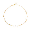 Elements Gold Trace Chain Station Bracelet with Freshwater Pearls