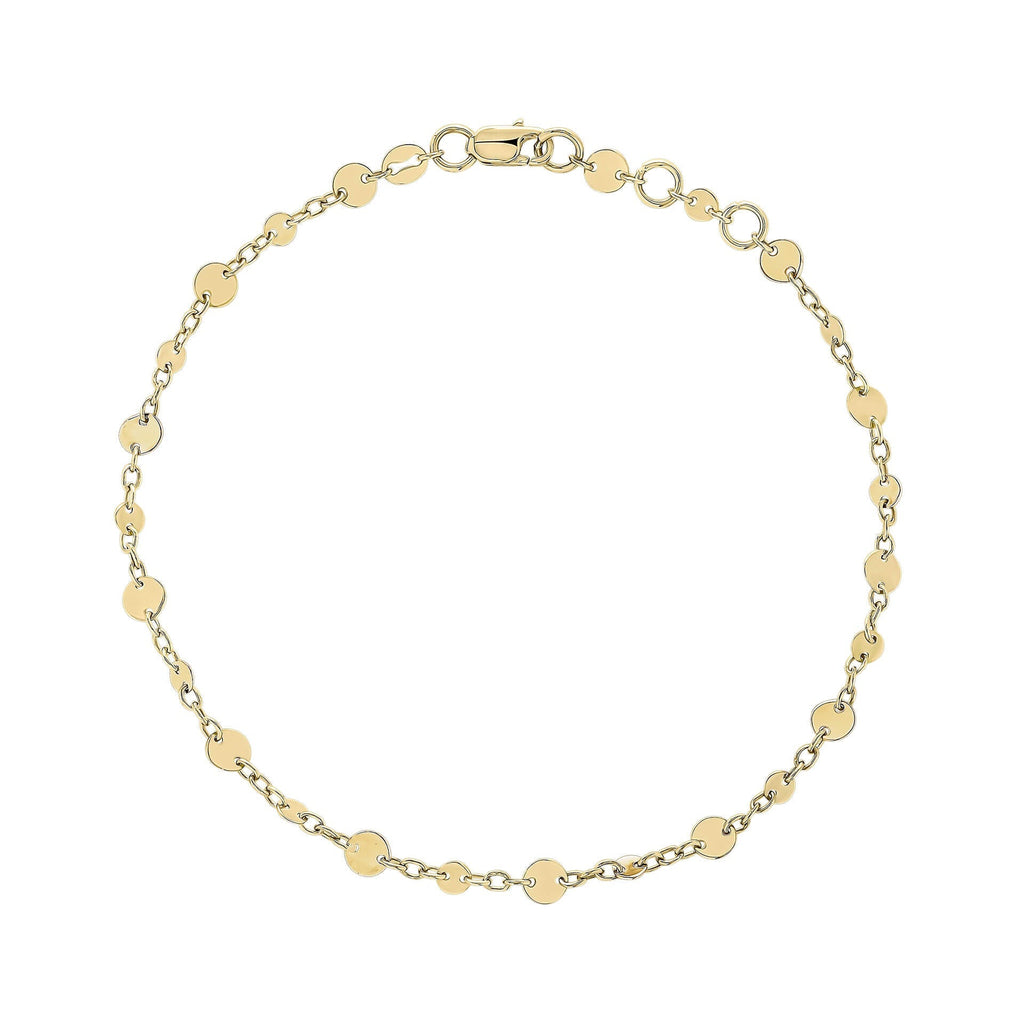 Elements Gold Discs and Chain Bracelet