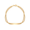 Elements Gold ID Bar Double Bead Chain Bracelet