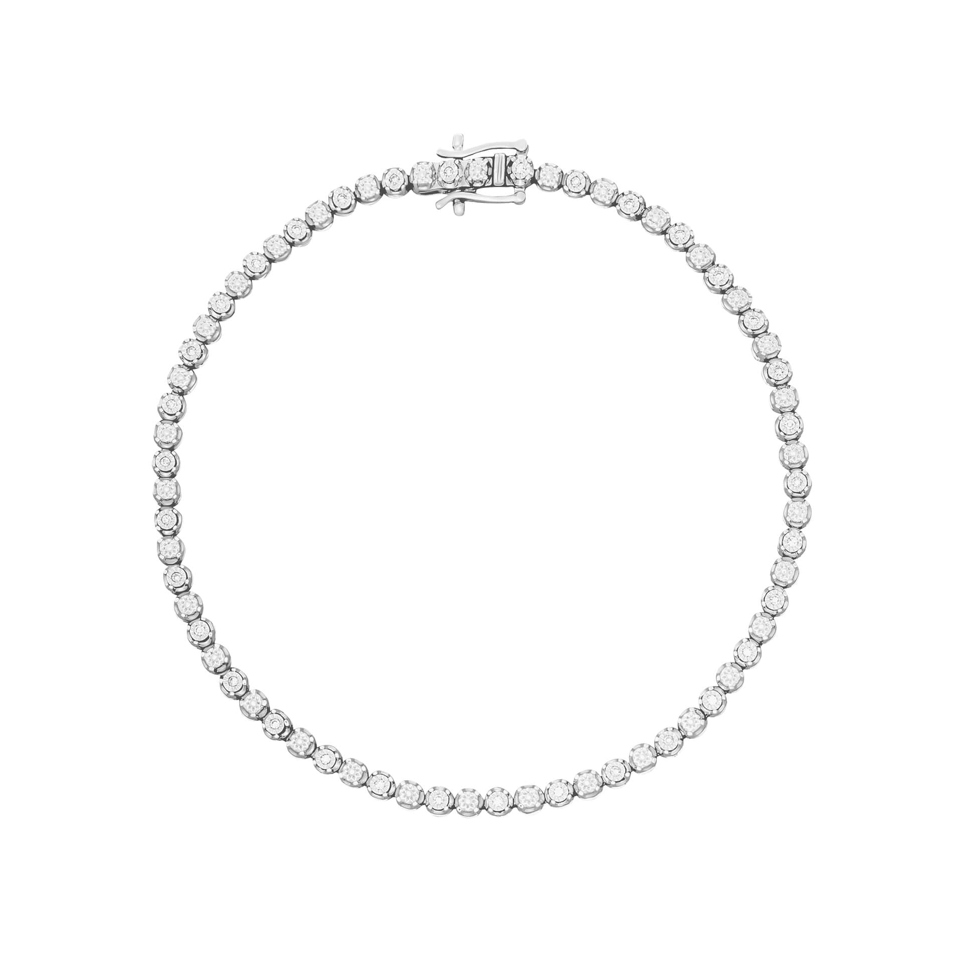 Elements Gold Mini Diamond Set Tennis Bracelet