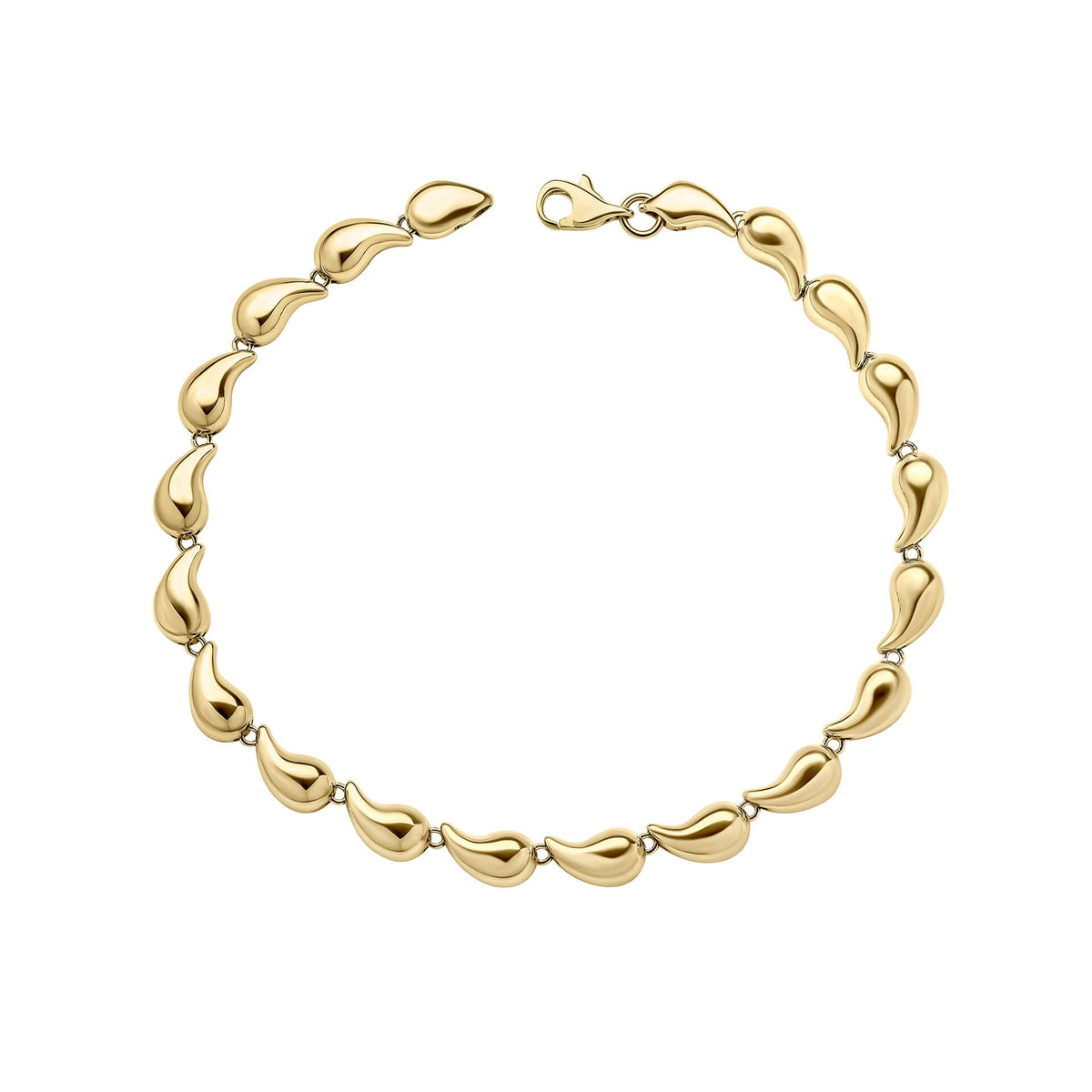 Elements Gold Organic Droplet Tennis Bracelet