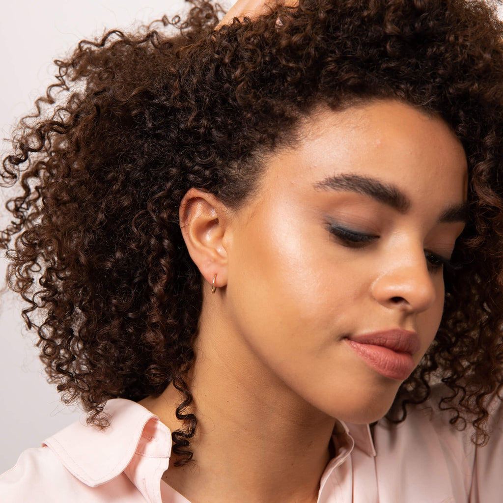 Elements Gold Rope Effect Hoop Earrings
