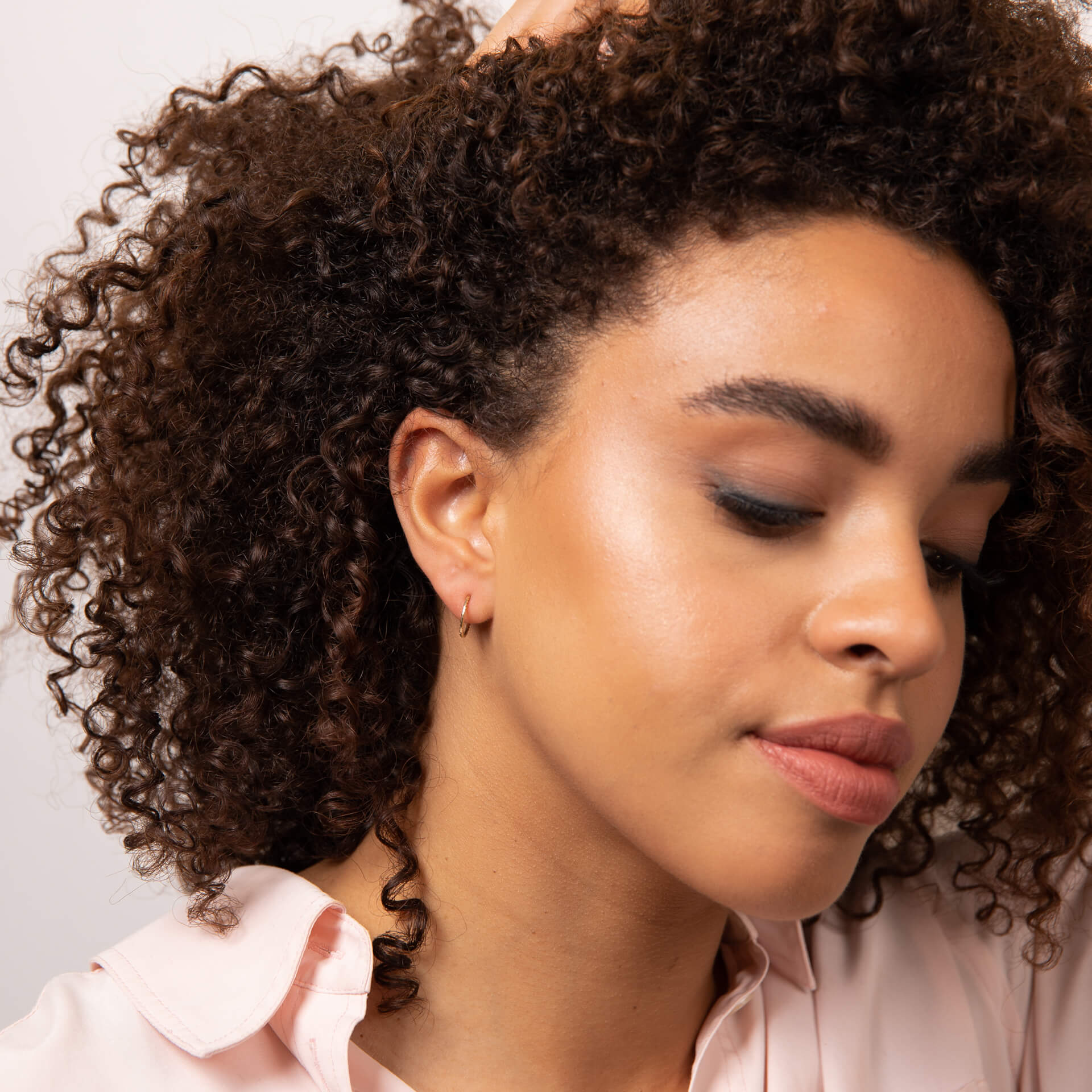 Elements Gold Rope Effect Hoop Earrings