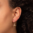 Elements Gold Starburst Charm Hoepeloorbellen
