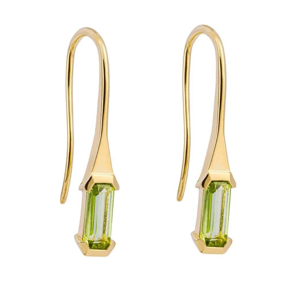Elements Gold Elongated Semi-Precious Hook Earrings