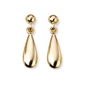 Elements Gold Plain Teardrop Earrings